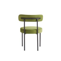 Rackhams Flora Dining Chair - Olive Velvet - Pack of 2 - Olive Velvet - thumbnail 2