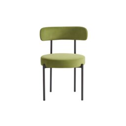 Rackhams Flora Dining Chair - Olive Velvet - Pack of 2 - Olive Velvet
