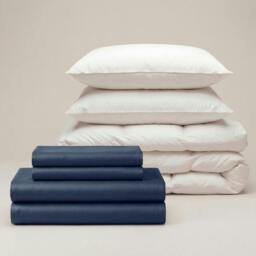 Rackhams Sateen Move-In Bedding Set - White - Double - Standard - thumbnail 6