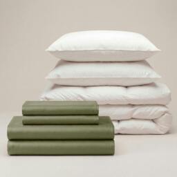 Rackhams Sateen Move-In Bedding Set - White - Double - Standard - thumbnail 3