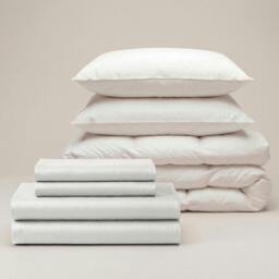 Rackhams Sateen Move-In Bedding Set - White - Double - Standard - thumbnail 4