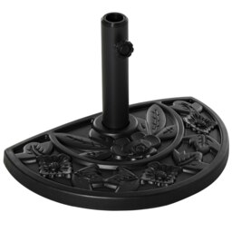 Rackhams 9kg Half Round Parasol Base Heavy Duty Weighted Umbrella Holder Stand - thumbnail 2