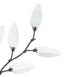 Rackhams Modern Birch Matte Black Wall Lighting Fixture with Transparent Acrylic Leaves - thumbnail 5