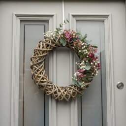 Rackhams Rattan Wreath - Natural - 40cm - thumbnail 2