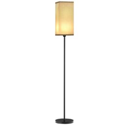 Rackhams Standing Floor Lamp with Linen Shade for Living Room - thumbnail 2