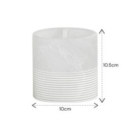 Rackhams Bianco Frost Onyx White Striped Toothbrush Holder - thumbnail 2