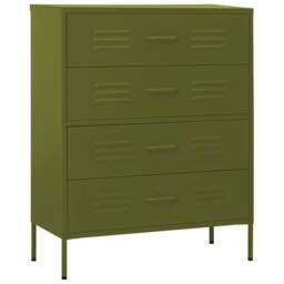 Rackhams Chest of Drawers Olive Green 80x35x101.5 cm Steel - thumbnail 2