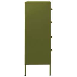 Rackhams Chest of Drawers Olive Green 80x35x101.5 cm Steel - thumbnail 4