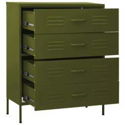 Rackhams Chest of Drawers Olive Green 80x35x101.5 cm Steel - thumbnail 6