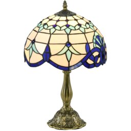 Rackhams Stained Glass Table Lamp, for Bedroom Bedside - thumbnail 2