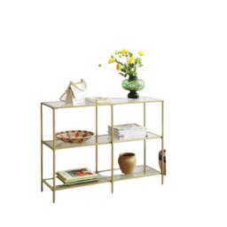 Rackhams 3-Tier Console Table with Tempered Glass Display Shelf - thumbnail 5