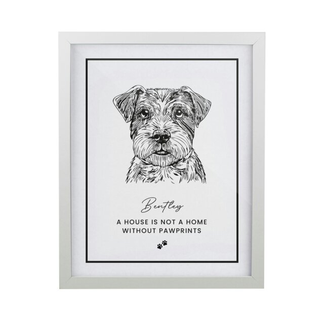 Rackhams Personalised Dog Breed White Framed Print - image 1