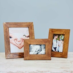 "Rackhams Natural Mango Wood Photo Frame - 10"" x 8""" - thumbnail 2