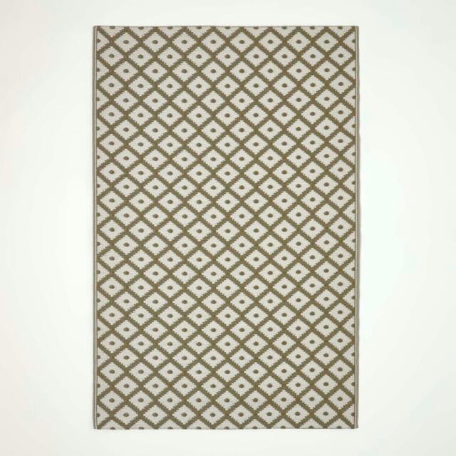 Rackhams Outdoor Rug Luxury Waterproof Reversible Recycled, For Garden, May Geometric - 120 x 180 cm - image 1