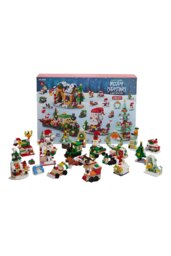 Rackhams 24 Pack Christmas Advent Calendar Building Set Christmas Santa Claus Train Bricks Toys, Gifts for Kids - Red - thumbnail 2