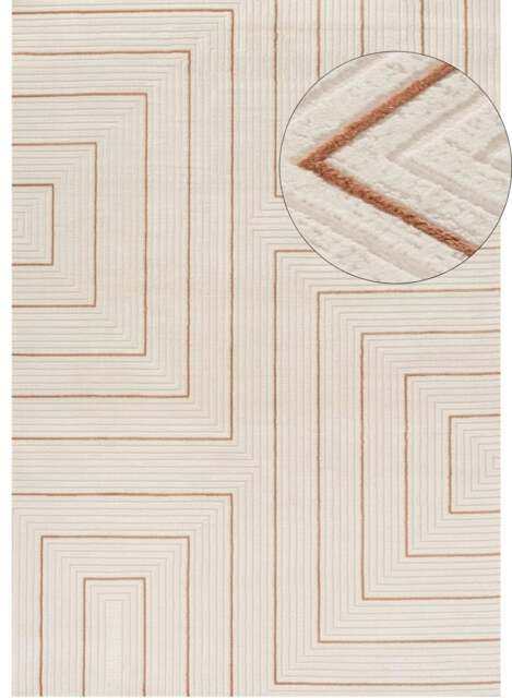 Rackhams Carmel Cream-Terra Geometric Rug - 6040 - 160X230 cm - image 1