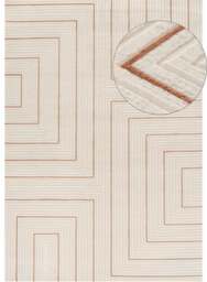 Rackhams Carmel Cream-Terra Geometric Rug - 6040 - 160X230 cm - thumbnail 1