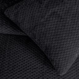 Rackhams Luxury Super Soft & Reversible Waffle Teddy Fleece Duvet Set- Black - Super King - thumbnail 6