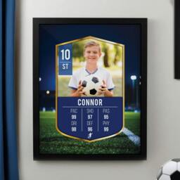 Rackhams Personalised Photo Upload Framed Football Print - Black - thumbnail 5
