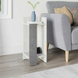 Rackhams Elos Modern Narrow Bedside Table Right Module 25x25x60cm - Ancient White-Retro Grey - thumbnail 6