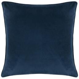 Rackhams Harlington Botany Piped Velvet Floral Cushion Cover - Petrol - 50cm x 50cm - Petrol - 100% Polyester - thumbnail 3