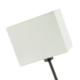 Rackhams Contemporary Matte Black Bedside Table Lamp with White Cotton Fabric Shade - thumbnail 6