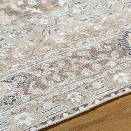 Rackhams Our Pnw Home Rainier-Washable Brown Green Traditional Vintage Boho Rug - 160 x 220 cm - thumbnail 3