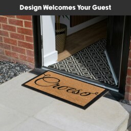 Rackhams Eco-Friendly Latex Backed Coir Entrance Doormat, 40x60cm - Croeso - 40x60cm - 1 - thumbnail 5