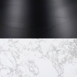 Rackhams Rosemary Oval Dining Table - Black & White Marble - Black & White Marble - thumbnail 6