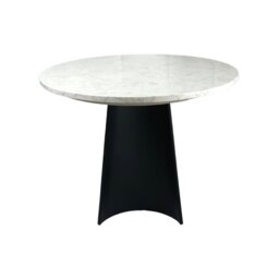 Rackhams Rosemary Oval Dining Table - Black & White Marble - Black & White Marble - thumbnail 3