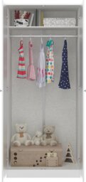 Rackhams Denver 2 Door Double Wardrobe - White and Pink Gloss - thumbnail 6