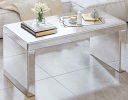 Rackhams Mirrored Glass Rectangular Coffee Table Living Room Furniture