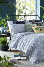 Rackhams Magnolia Jasper Super King Duvet Cover Bedding Set - Light Blue - Super King - thumbnail 1