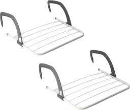 Rackhams Foldable Indoor Cloth Airer Drying Radiator Bath Rack 5 Bars with Waterproof Adjustable Arms Space-Saving Drying Rack, Indoor Outdoor Towel Holder - PACK OF 3 - thumbnail 3