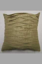Rackhams Lyon Pleated Faux Silk Scatter Cushion Cover - Chocolate - thumbnail 2