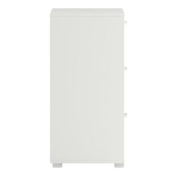 Rackhams Sofia Chest of 3 Drawers in White - White - Matt - Melamine - thumbnail 4