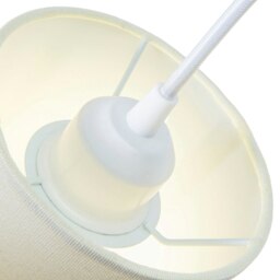 Rackhams Contemporary and Stylish Soft Cream Linen Fabric Tall Cylindrical 25cm Lampshade - thumbnail 3
