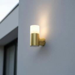 Rackhams 3 Watt LED Brass Outdoor Wall Light - thumbnail 1