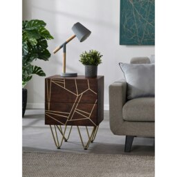 Rackhams Side Table Bishop Dark Mango - 45CM X 40CM X 60CM  (LXDXH) - Wood - 1
