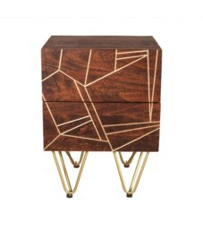 Rackhams Side Table Bishop Dark Mango - 45CM X 40CM X 60CM  (LXDXH) - Wood - 1 - thumbnail 3