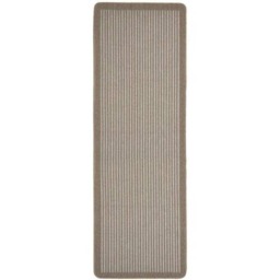 Rackhams Washable Striped Beige Mat and Runner - 67X100 cm - thumbnail 2