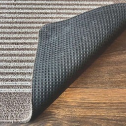 Rackhams Washable Striped Beige Mat and Runner - 67X100 cm - thumbnail 6