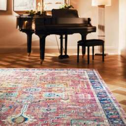 Rackhams Granada Multicolour Vintage Rug - Ruby - 200X290 cm - thumbnail 4