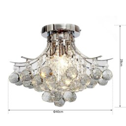 Rackhams K9 Crystal Chandelier Ceiling Lighting with 3 Light - thumbnail 3