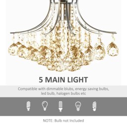 Rackhams K9 Crystal Chandelier Ceiling Lighting with 3 Light - thumbnail 5