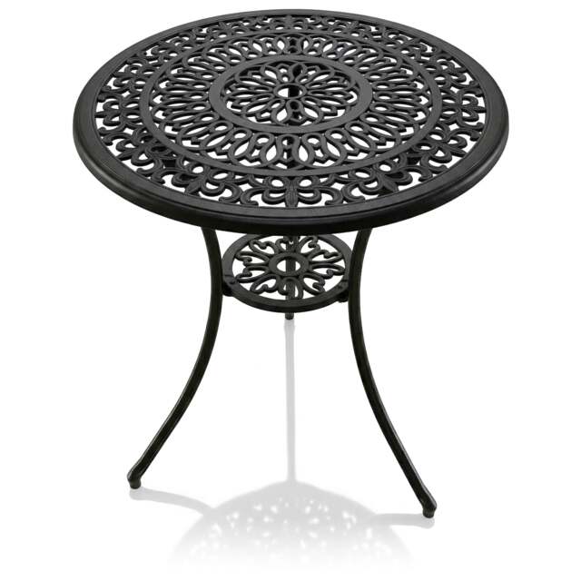 Rackhams POSITANO Garden and Patio Black Cast Aluminium Bistro Table - image 1