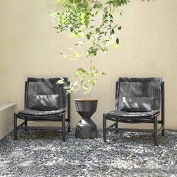 Rackhams Lavoie Outdoor Lounge Chair With Footstool, Rattan - Black - No - thumbnail 1