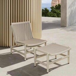 Rackhams Lavoie Outdoor Lounge Chair With Footstool, Rattan - Black - No - thumbnail 2