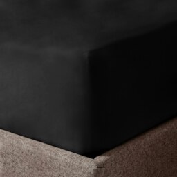 Rackhams Microfibre Easy Care Fitted Sheet - Black - Double - thumbnail 1