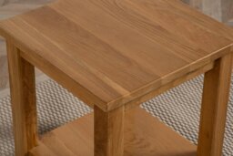 Rackhams Oslo Solid Oak Lamp Table for Living Room - Brown - thumbnail 3